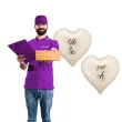dekoracja na wesele slub balony foliowe alles liebe zur hochzeit kremowe 18 2 szt