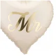 dekoracja na wesele slub rocznice balony foliowe mr i mrs maz i zona kremowe 18 2 szt