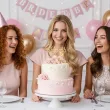 dekoracja na wieczor panienski topper na tort personalizacja imie zloty lustrzany 16 5 x 11 cm