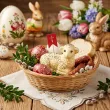 dekoracja na wielkanoc do swieconki pikery szpilki ozdobne choragiewka krzyz do baranka x6