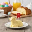 dekoracja na wielkanoc do swieconki pikery szpilki ozdobne choragiewka krzyz do baranka x6