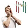 dekoracja na zimowe igrzyska olimpijskie slomki papierowe wlochy 2026 6 szt