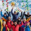 dekoracja na zimowe igrzyska olimpijskie swiderki wiszace wlochy 2026 6 szt