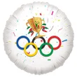 dekoracja na zimowe igrzyska plimpijskie balon foliowy wlochy 2026 bialy 18 rnd