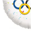 dekoracja na zimowe igrzyska plimpijskie balon foliowy wlochy 2026 bialy 18 rnd