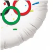 dekoracja na zimowe igrzyska plimpijskie balon foliowy wlochy 2026 bialy 18 rnd
