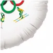 dekoracja na zimowe igrzyska plimpijskie balon foliowy wlochy 2026 bialy 18 rnd