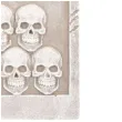 dekoracja nagrobek czaszki szaro bezowa amscan 56 cm