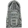 dekoracja nagrobek death comes for you szary guirca 43 x 22 cm