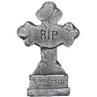 dekoracja nagrobek krzyz szara amscan 31 cm