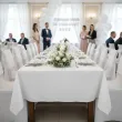 dekoracja nakrycie stolu na komunie wesele chrzest obrus materialowy plamoodporny bialy matowy