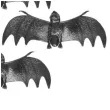 dekoracja nietoperze czarna widmann 13 5 cm 6 szt