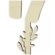 dekoracja numer na stol 17 drewno 24 cm