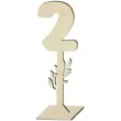 dekoracja numer na stol 2 drewno 24 cm