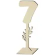 dekoracja numer na stol 7 drewno 24 cm