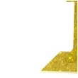 dekoracja numer na stol 7 zloty brokat 19 cm