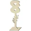 dekoracja numer na stol 8 drewno 24 cm