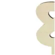 dekoracja numer na stol 8 drewno 24 cm