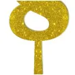 dekoracja numer na stol 8 zloty brokat 19 cm
