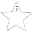 dekoracja obrecz gwiazda biala dekorlamp 9 cm