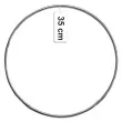 dekoracja obrecz kolo srebrna dekorlamp 35 cm
