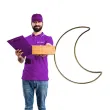 dekoracja obrecz ksiezyc zlota matowa dekorlamp 21 cm