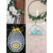 dekoracja obrecz lapacz snow czarna dekorlamp 60cm