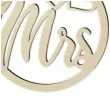 dekoracja obrecz okragla mr i mrs drewniana 40cm 2 szt