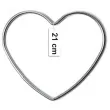 dekoracja obrecz serce srebrna dekorlamp 21 cm