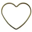 dekoracja obrecz serce zlota matowa dekorlamp 17 cm
