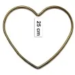 dekoracja obrecz serce zlota matowa dekorlamp 25 cm
