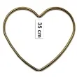 dekoracja obrecz serce zlota matowa dekorlamp 35 cm