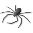 dekoracja pajaki deluxe czarny 3 szt