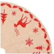 dekoracja pokrowiec swiateczny pod choinke renifery bezowy guirca 85 cm
