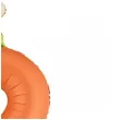 dekoracja prezent na 2 urodziny balon foliowy pomaranczowa wesola cyferka 2 z czapeczka 42