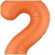 dekoracja prezent na 2 urodziny balon foliowy pomaranczowa wesola cyferka 2 z czapeczka 42