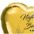 dekoracja prezent na dzien babci balon foliowy serce najlepsza babcia zloty 18 hrt