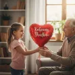 dekoracja prezent na dzien dziadka urodziny balon foliowy serce kochanemu dziadkowi czerwony