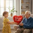 dekoracja prezent na dzien dziadka urodziny balon foliowy serce kochanemu dziadkowi czerwony