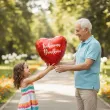 dekoracja prezent na dzien dziadka urodziny balon foliowy serce kochanemu dziadkowi czerwony