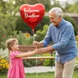 dekoracja prezent na dzien dziadka urodziny balon foliowy serce kochanemu dziadkowi czerwony