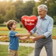 dekoracja prezent na dzien dziadka urodziny balon foliowy serce kochanemu dziadkowi czerwony