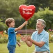 dekoracja prezent na dzien dziadka urodziny balon foliowy serce kochanemu dziadkowi czerwony