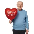 dekoracja prezent na dzien dziadka urodziny balon foliowy serce kochanemu dziadkowi czerwony