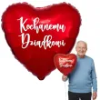 dekoracja prezent na dzien dziadka urodziny balon foliowy serce kochanemu dziadkowi czerwony