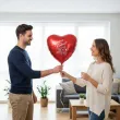 dekoracja prezent na dzien kobiet balon foliowy serce kwiaty czerwony 18 hrt
