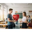dekoracja prezent na dzien kobiet balon foliowy serce kwiaty czerwony 18 hrt