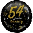 dekoracja prezent na urodziny balon foliowy glamour birthday czarny 18 rnd