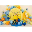 dekoracja prezent na urodziny balon foliowy gwiazda z fredzlami minionki na hel 18