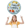 dekoracja prezent na urodziny balon foliowy samochody wyscigowe happy birthday 18 rnd